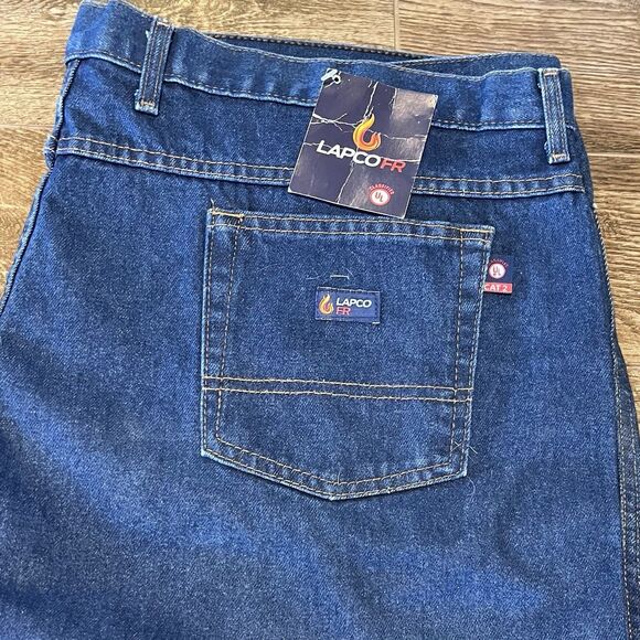 Lot Of 3 Lapco Flame Resistant Jeans 48x34 Blue Work Utility Gorpcore  FR NWT - Picture 3 of 8